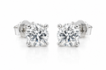 1 Carat Total Round Lab-Grown Diamond Stud Earrings – 14K Gold